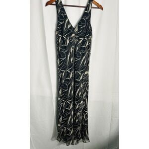 Vintage‎ 90s Maxi Slip Dress Sheer Silk Womens 12 Whimsigoth Witchy Fairy Grunge